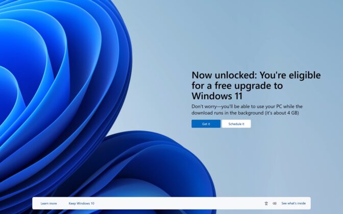 Microsoft vyzývá pop-up okny uživatele Windows 10 k upgradu na Windows 11