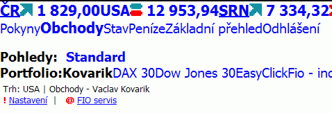 Obchodování s akciemi na PDA