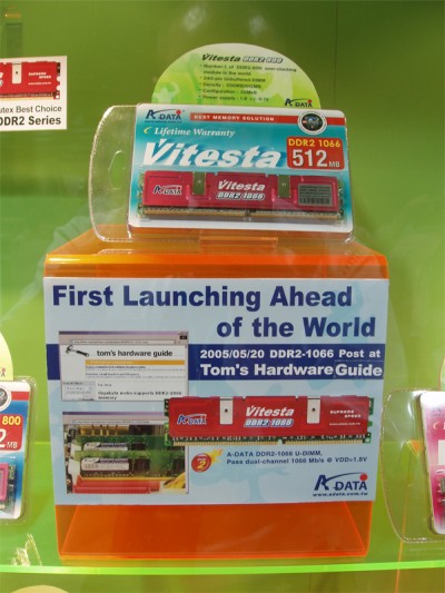 Computex 2005: A-DATA a TwinMOS představují DDR2-1066 paměti