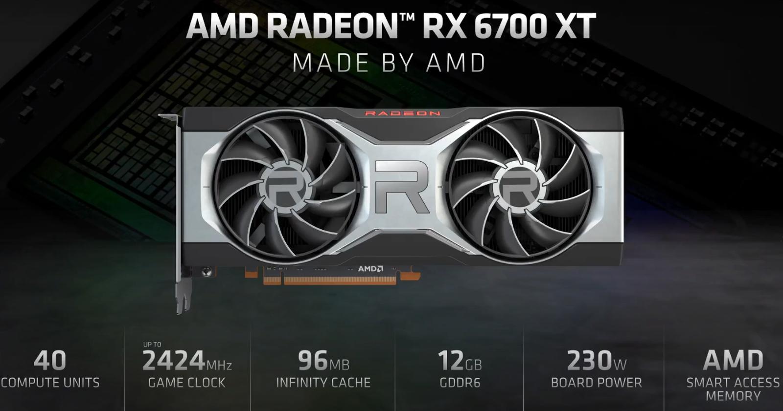 AMD Radeon RX 6700 XT je v těžbě Etherea pomalejší než RX 5700 XT