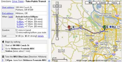 Google Transit: další služba od Googlu