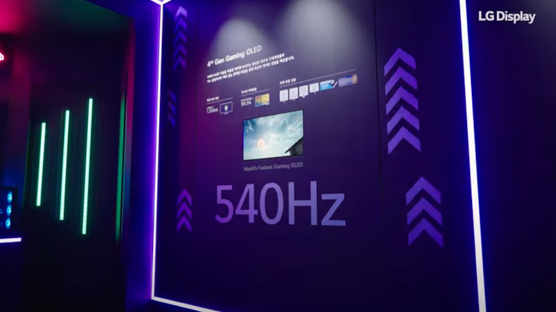 LG představilo OLED panel, který dosáhne až 720 Hz. Má to však jeden problém