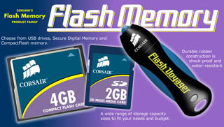 Corsair vstupuje na trh s flash pamětí