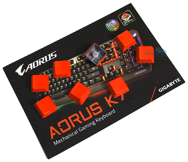 Aorus K7: hliníková mechanika v RGB barvách