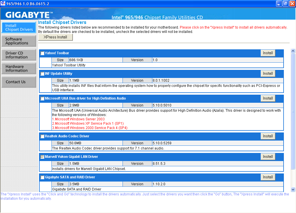 7x základ s P965: Gigabyte GA-965P-DS3