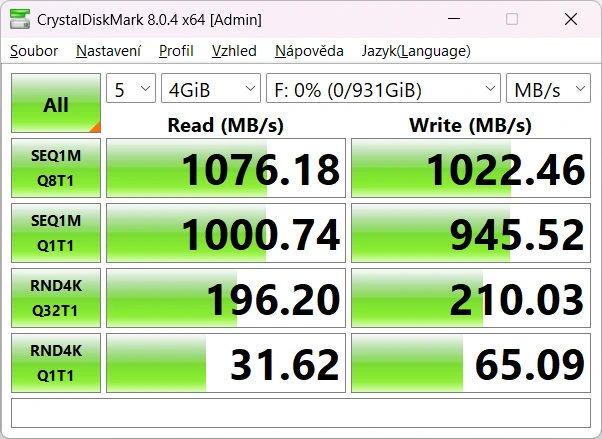 Adata SC735 - CrystalDiskMark