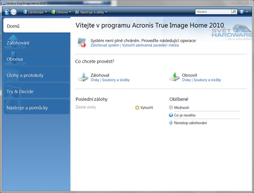 Acronis True Image Home 2010: co umí?