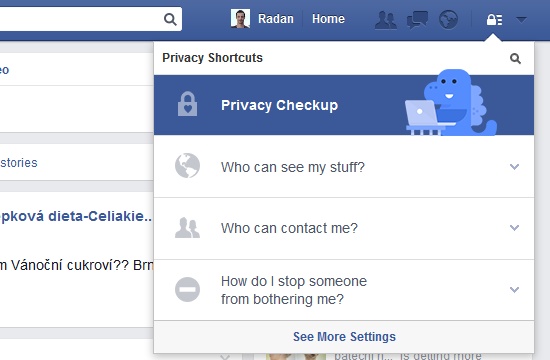Facebook nabádá ke kontrole nastavení vašeho soukromí