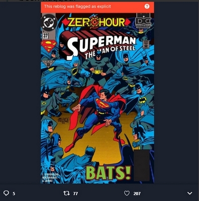 Tumblr zakazuje nahotu, ale AI se nelíbí ani Superman