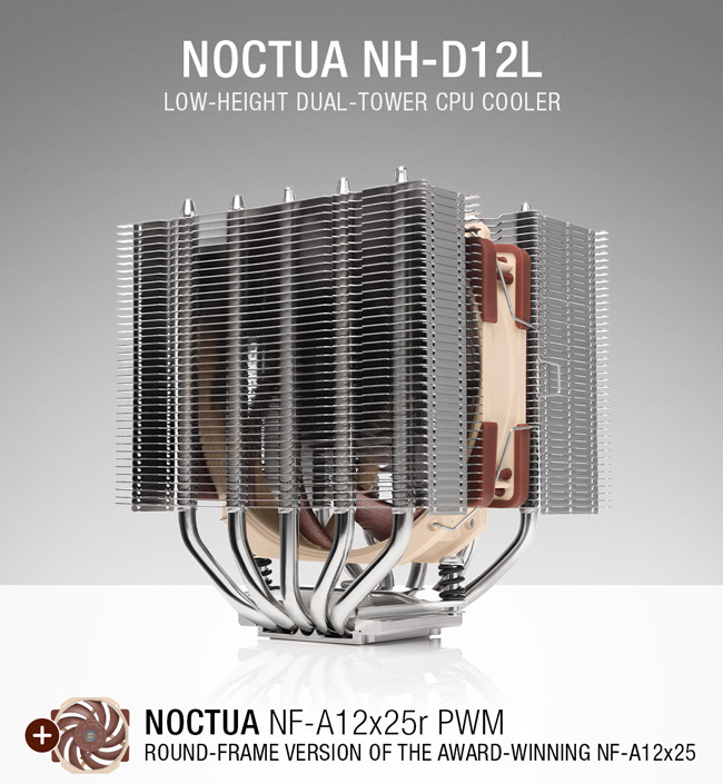 Noctua NH-D12L: nízkoprofilový chladič CPU se 120mm ventilátorem