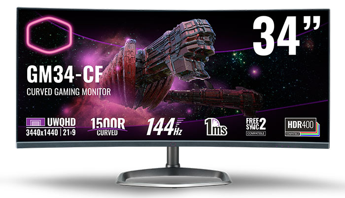 Cooler Master uvádí svůj první monitor: herní GM34-CW