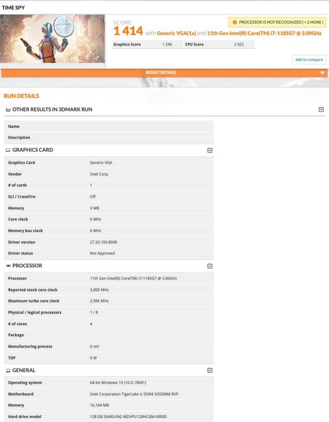 Core i7-1185G7: Tiger Lake se ukázal v testech