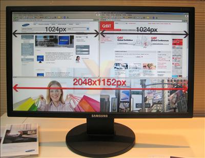 Samsung 2243BWP: 22" LCD monitor s neobvyklým rozlišením
