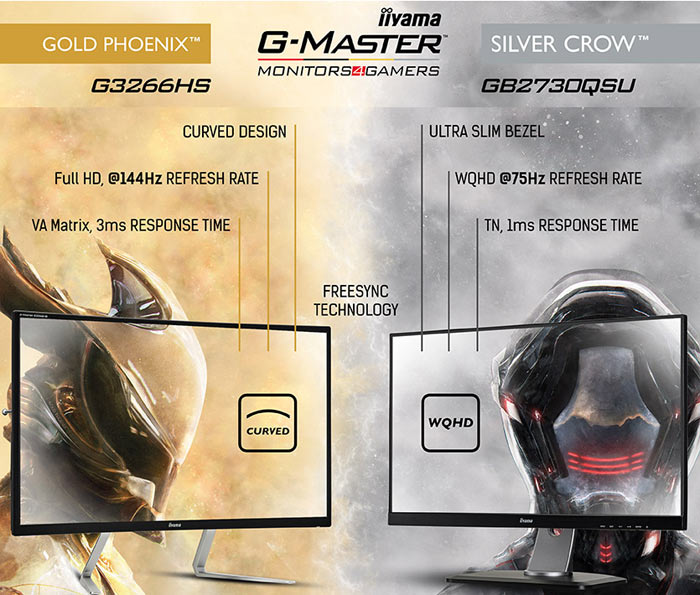 Iiyama uvádí 27" a 32" herní monitory G-Master