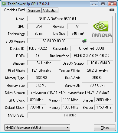 Vvikoo GeForce 9600 GT Turbo otestována, Sparkle Calibre P960G bude s 1 GB pamětí