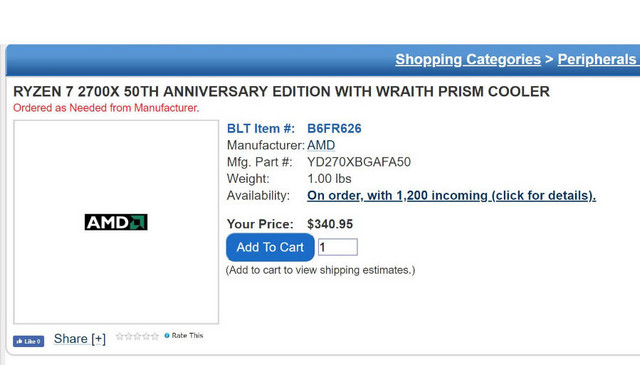 AMD si chystá speciální Ryzen 7 2700X na oslavu 50letého výročí