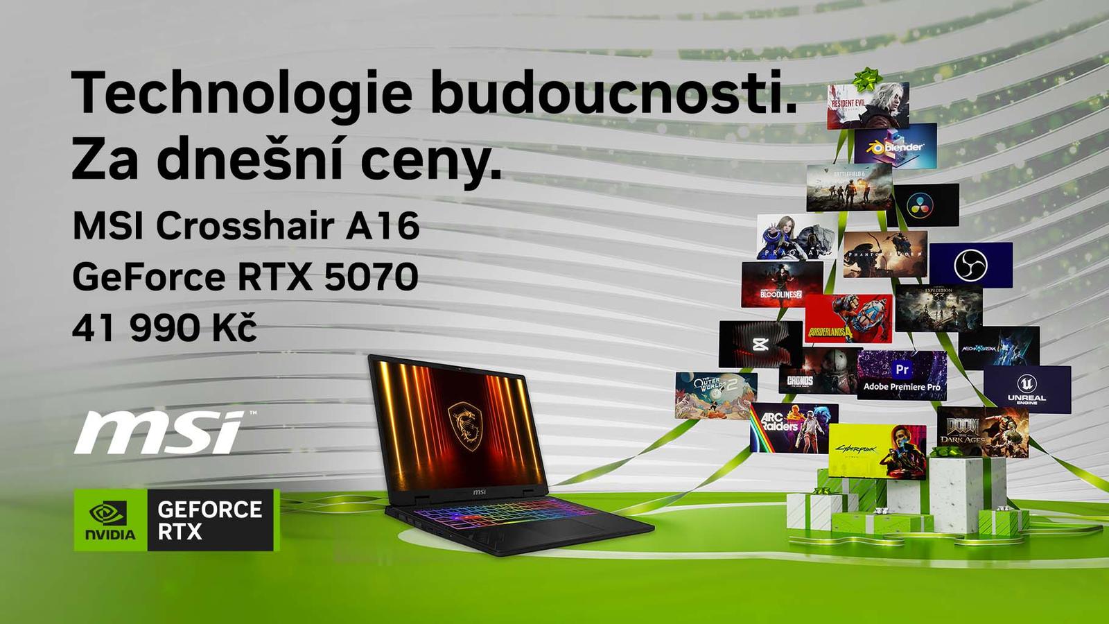 Šlápněte na plyn v herním kvízu a získejte notebook MSI s GeForce RTX 5070