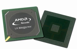 Mobilní procesor AMD Geode LX 800 CPU se spotřebou 0,9 W