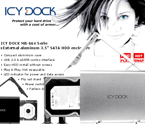 RaidSonic nabízí nový HDD box ICY DOCK MB-644