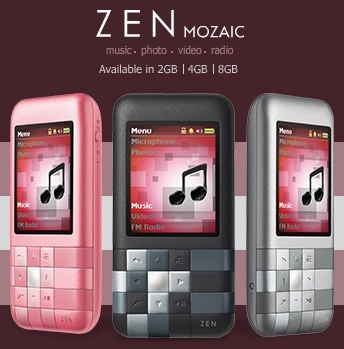 Creative uvádí nový hudební přehrávač ZEN Mozaic