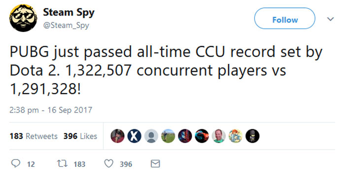 PlayerUnknown's Battlegrounds překonal rekord Steamu v počtu hráčů