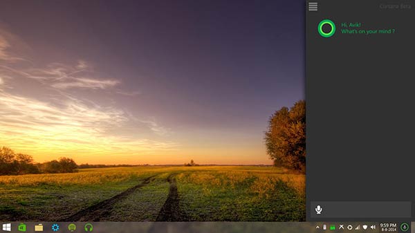 Cortana se poprvé předvedla na desktopu