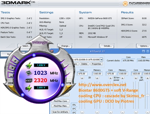 BIOSTAR V-RANGER a rekord v 3DMark06 pro GF 8600GTS