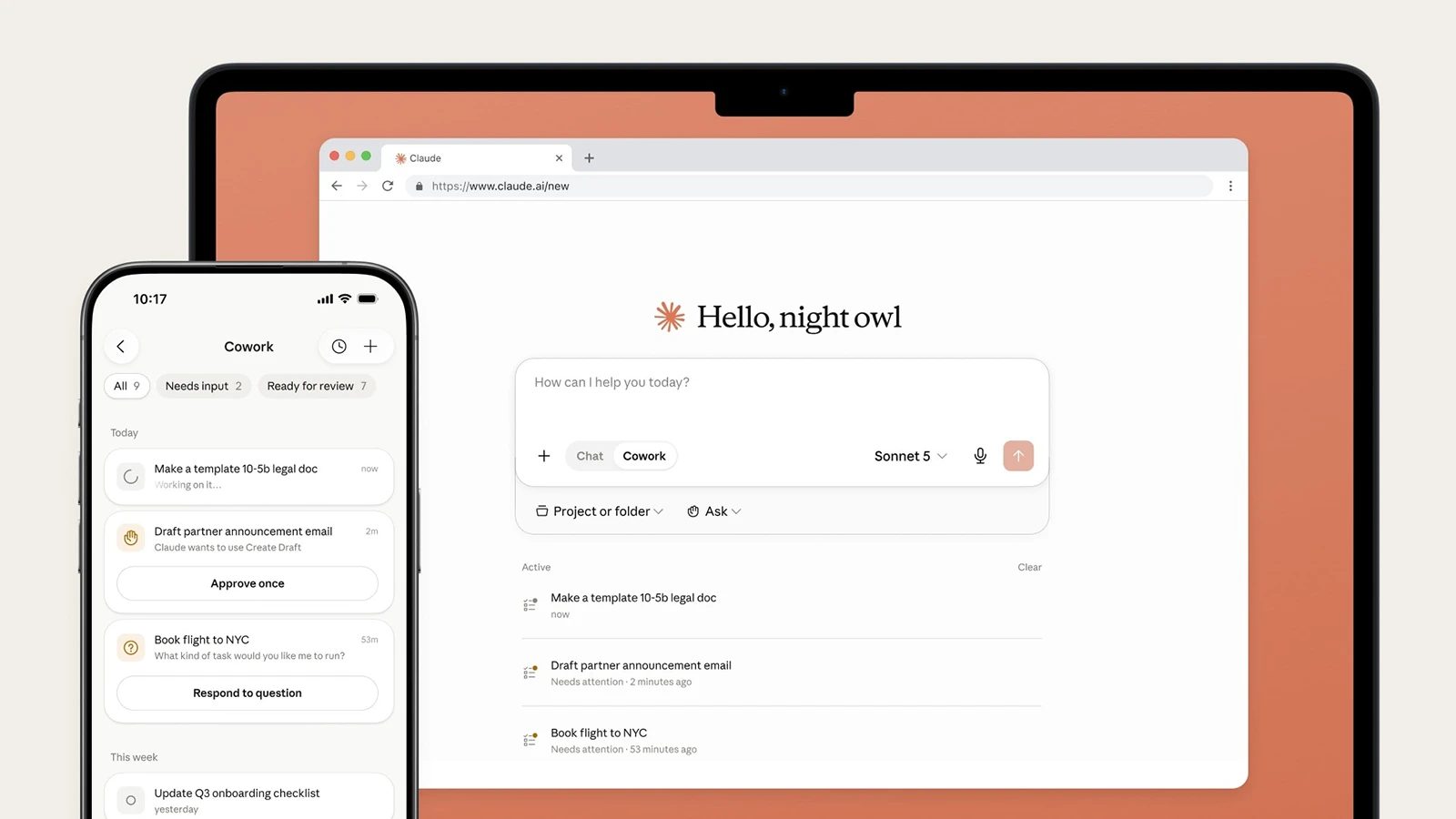 Claude Cowork nyní běží i offline, na webu, Androidu a iOSu