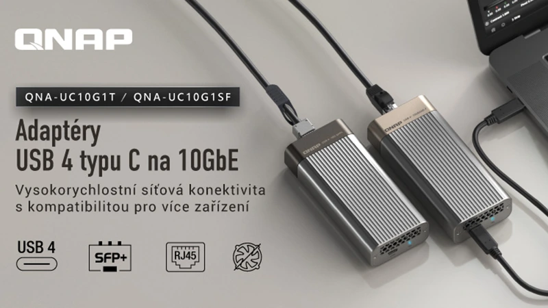 QNAP uvedl adaptéry z USB-C 4 na 10GbE Ethernet aneb rychlá síť pro moderní počítače