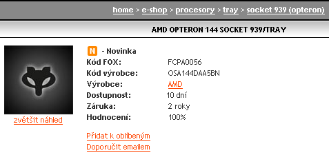 FOX Computers začal nabízet Opterony pro socket 939