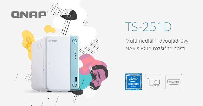 QNAP TS-251D s procesorem Intel nabídne dvě diskové pozice i AI