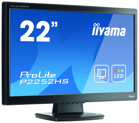 Odolný monitor iiyama ProLite P2252HS s tvrzeným sklem