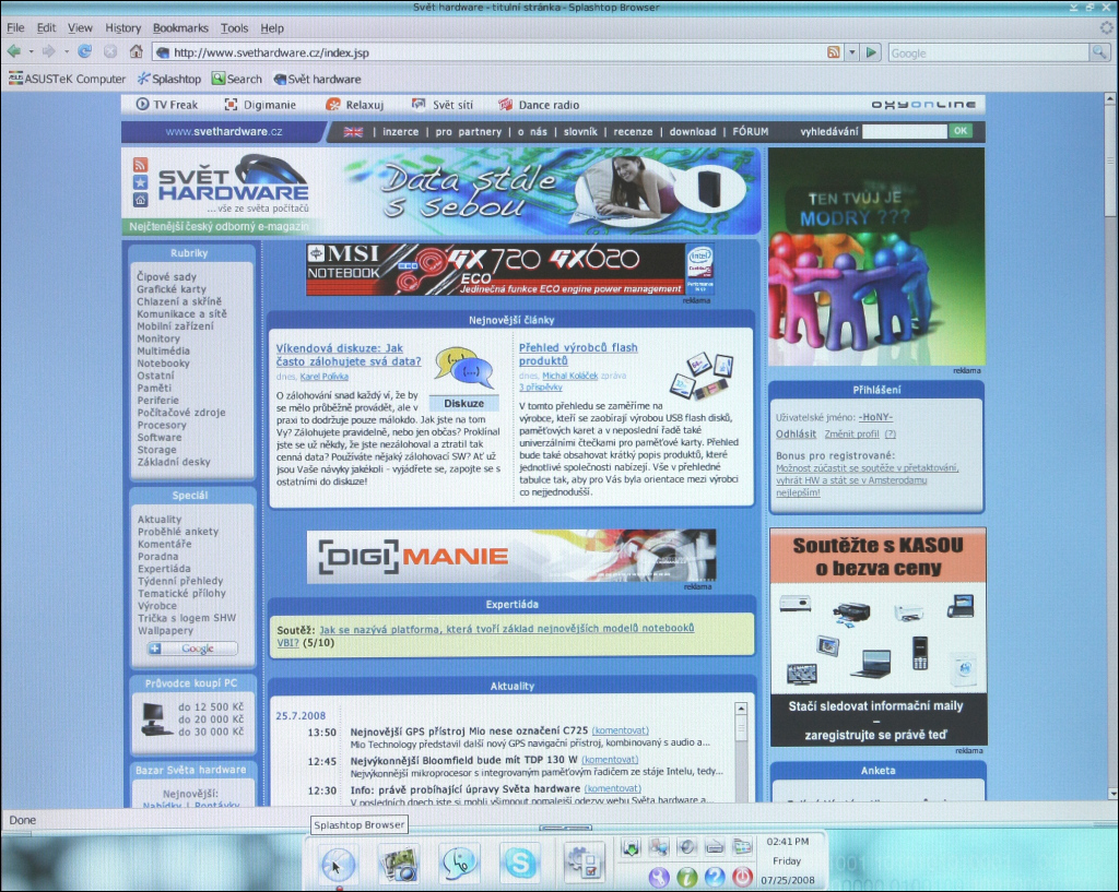 Asus Express Gate: na internet za 5 sekund