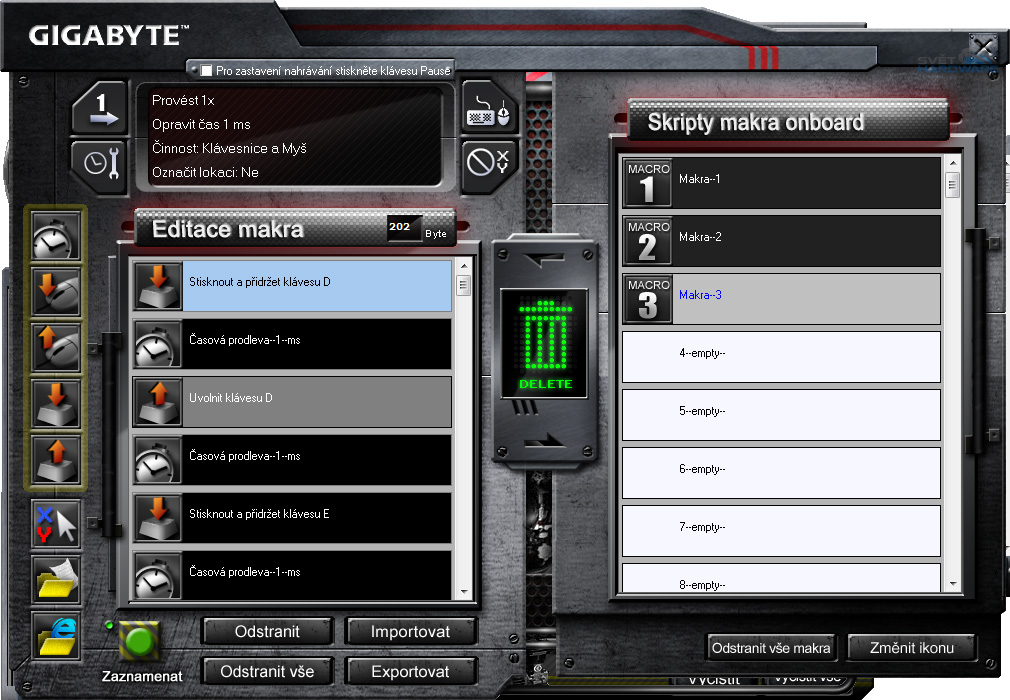 Gigabyte Aivia: makra, podsvícení i USB hub