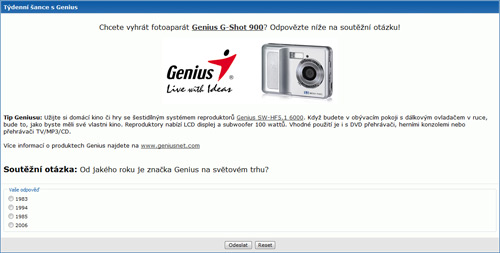 Týdenní šance s Genius (29.11. - 5.12.)