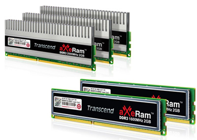 Transcend zařadil do nabídky nové výkonné aXeRam DDR3