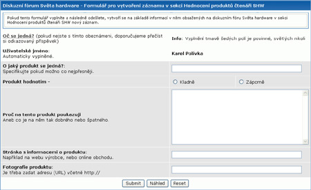 Hodnocení produktů čtenáři