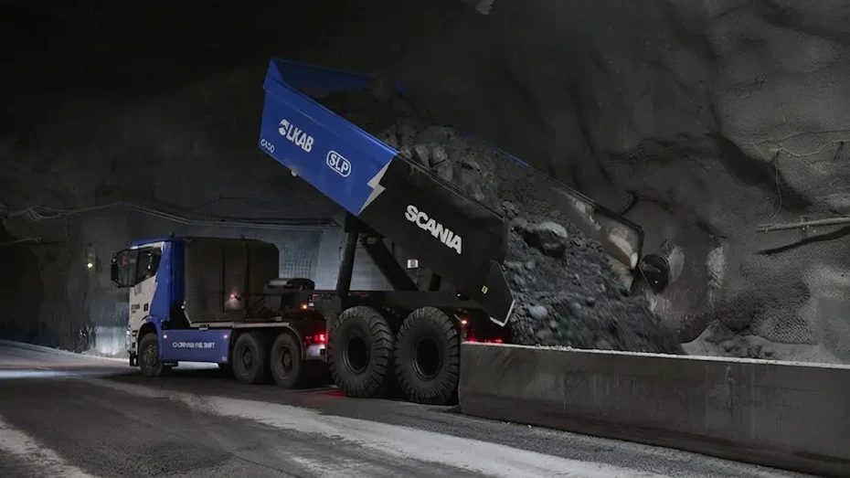 120tunová elektrická Scania se 624 kWh odveze 3 200 tun za směnu