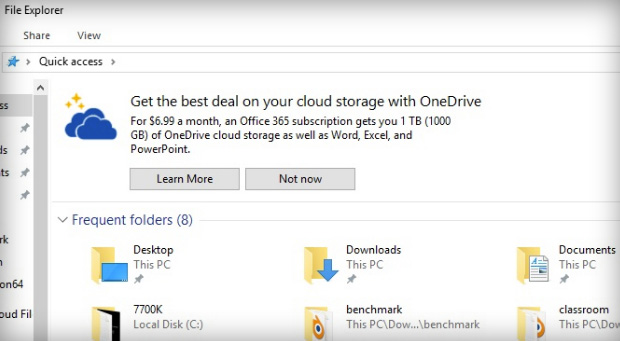 Microsoft přidal své reklamy už i do Průzkumníku souborů