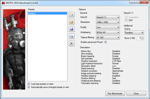 THQ přináší samostatný benchmark pro Metro 2033