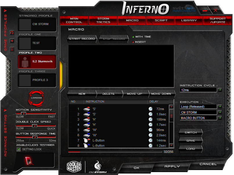 CM Storm Inferno: myš plná funkcí