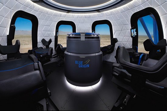 Blue Origin nabízí pohled dovnitř své návratové kabiny pro turisty