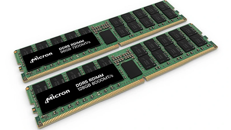 Micron zahájil dodávky 128GB paměťových modulů DDR5 s 8000 MT/S