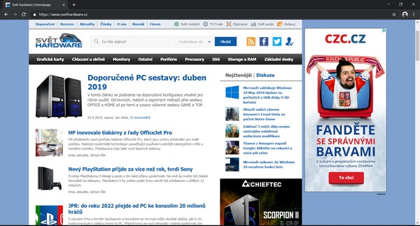 Tip: Vyzkoušejte tmavý režim v prohlížeči Chrome 64