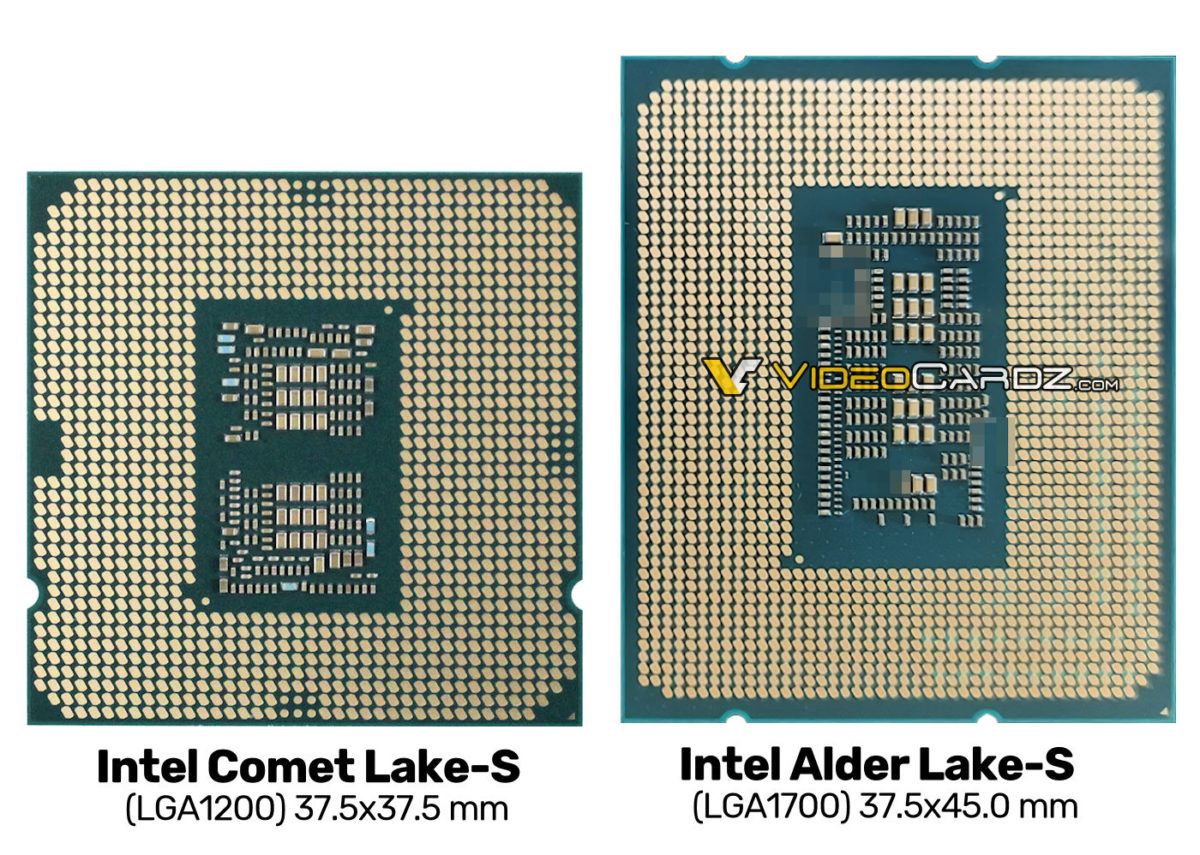 Intel Alder Lake-S se usmál do objektivu, je větší a protáhlý
