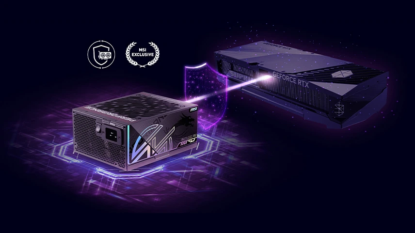 Zdroje s MSI Safeguard pro vyšší bezpečnost s 12V-2x6