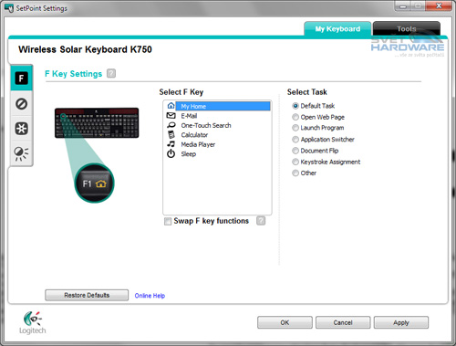 Logitech K750: klávesnice dobíjená světlem