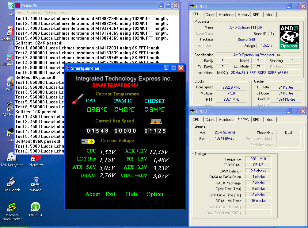 G.Skill, F1-4400DSU2-1GBFC, 1GB (DUAL 2x512)