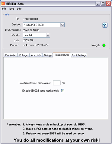 Návod: Jak sledovat teplotu na GeForce 6600?