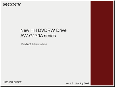 SONY AW-G170A-EN, horká novinka na trhu